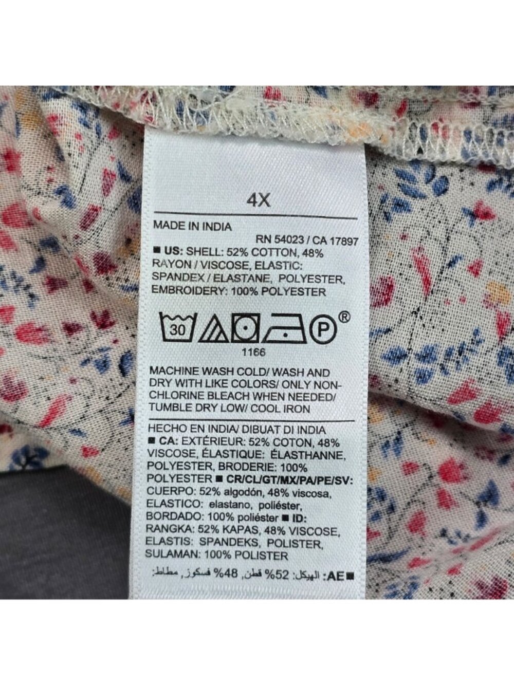 Old Navy 4X Sleeveless Floral Print Ruffle Tank Top Boho Flowy Romantic Cottage - Picture 3 of 4